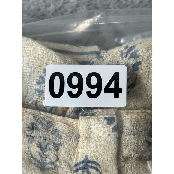 Sigrid Olsen Shirt Womens Small Blue Cream Baroque‎ Print Babydoll Boho Peasant - Picture 9 of 9